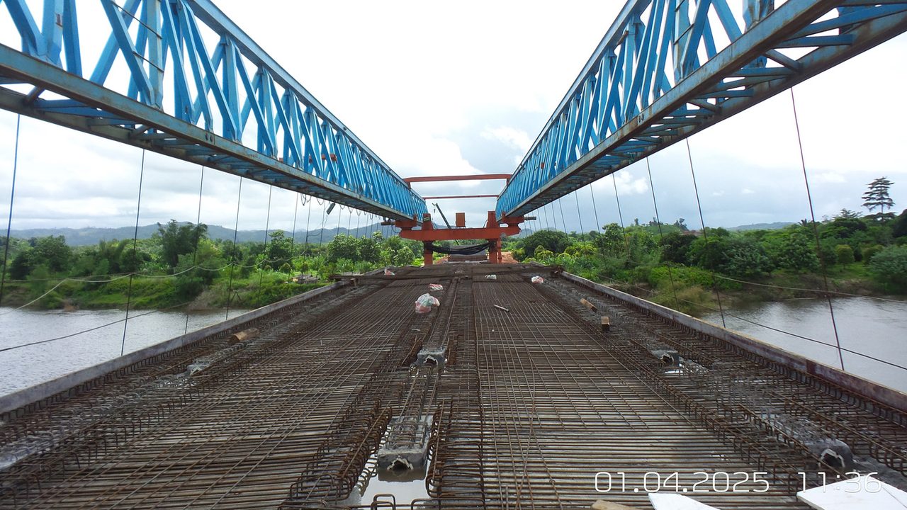 Structure métallique d’un nouveau pont